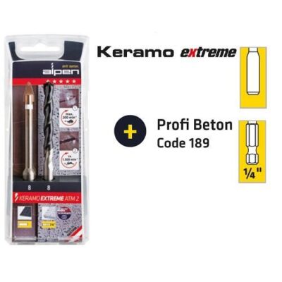 Set doua burghie Alpen pentru ceramica si beton, ALPEN KERAMO EXTREME ATM2, 6MM