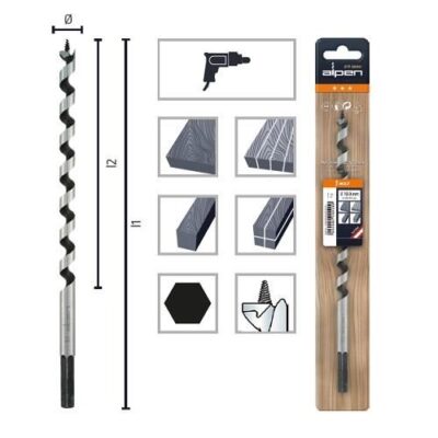 Burghiu pentru lemn, ALPEN CV LEWIS, coada hexagonala, 16x235/160