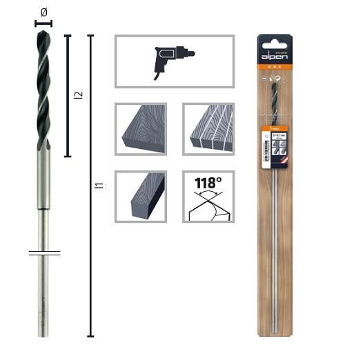 4414847_PRODUCT Burghiu pentru cofraje din lemn, ALPEN CV, coada cilindrica, 18x400/120 - imagine 1