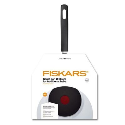 Tigaie cu capac Fiskars Functional Form, Ø 26 cm, otel inoxidabil