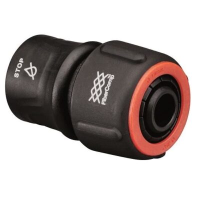 Conector furtun de gradina Fiskars FiberComp AquaSTOP, 19 mm (3/4'')