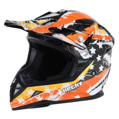 HECHT53915M - Casca portocalie M ATV