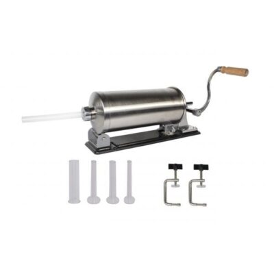 Aparat de umplut Carnati Elefant KY-2006PA, 3 kg, metal/inox, Orizontal/Rabatabil 4 palnii, prindere de masa