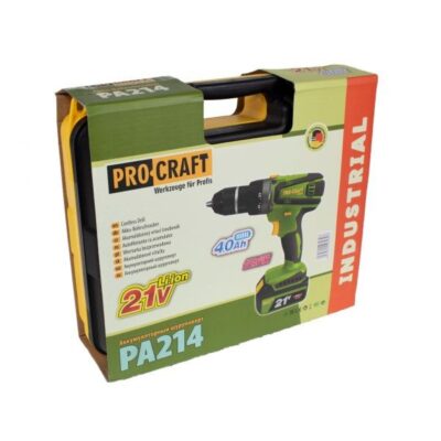 Autofiletanta cu percutie Procraft PA214, 21 V, 4 Ah, 60 Nm, 1500rpm, Mandrina metalica - SimpleTools