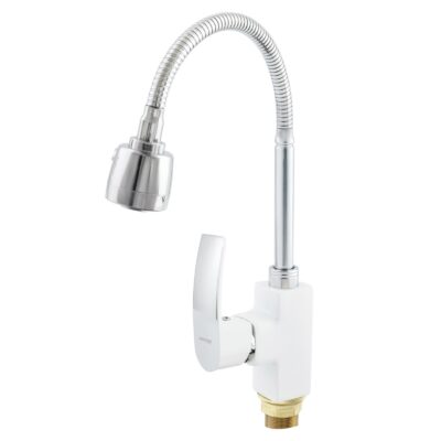 Baterie bucătărie cu 2 funcții MIXXUS MAGNUM 011 (NUT) WHITE CHROME REFL.