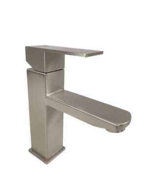 Baterie lavoar MIXXUS KUB-001 din otel inoxidabil, Monocomanda, Racorduri incluse