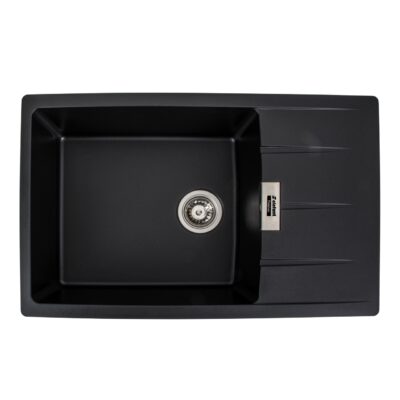 Chiuveta de bucatarie Elefant Premium Roma Negru metalic, 775x500 mm