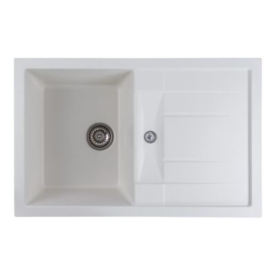 Chiuveta de bucătărie Elefant Premium Troya 7850 , Alb 776x496 mm