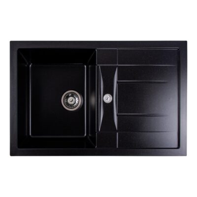 Chiuveta de bucătărie Elefant Premium Troya 7850 , Negru metalic 776x496 mm