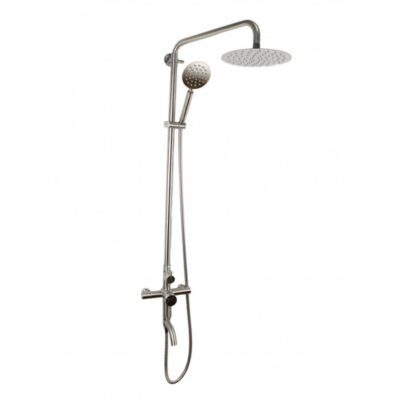 Coloana de dus Mixxus SUS-009-J, 120 cm baterie si para, monocomanda, furtun flexibil