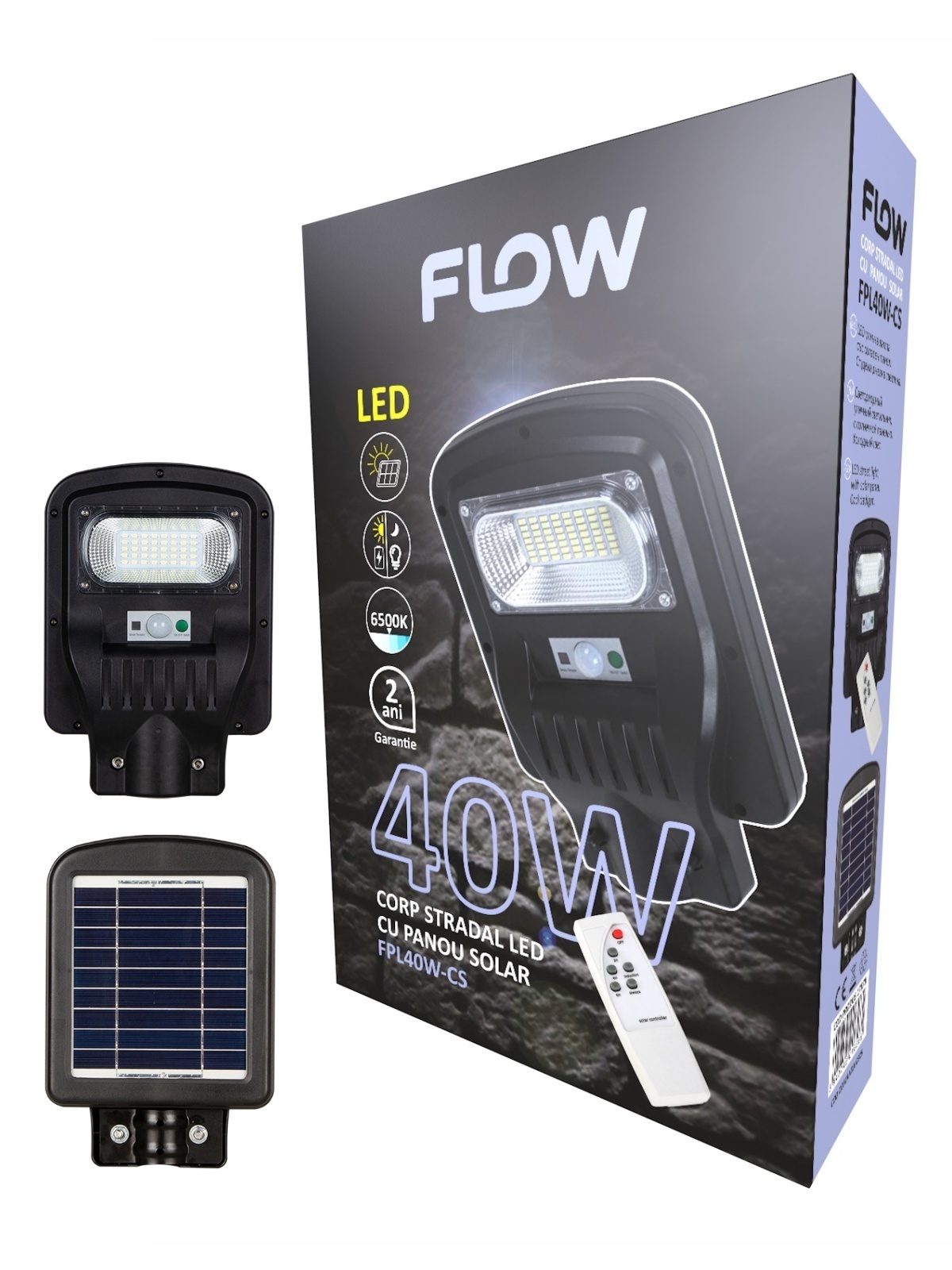 Corp stradal LED cu panou solar 40W 6500K FLOW – FPL40W-CS – SimpleTools Corp stradal LED cu panou solar 40W 6500K FLOW – FPL40W-CS - SimpleTools