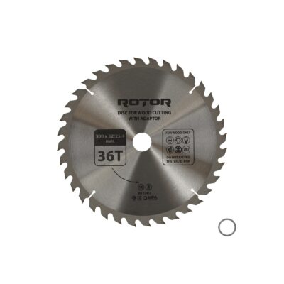 Disc taiat lemn ROTOR 300*32/25,4 cu adaptor 36T
