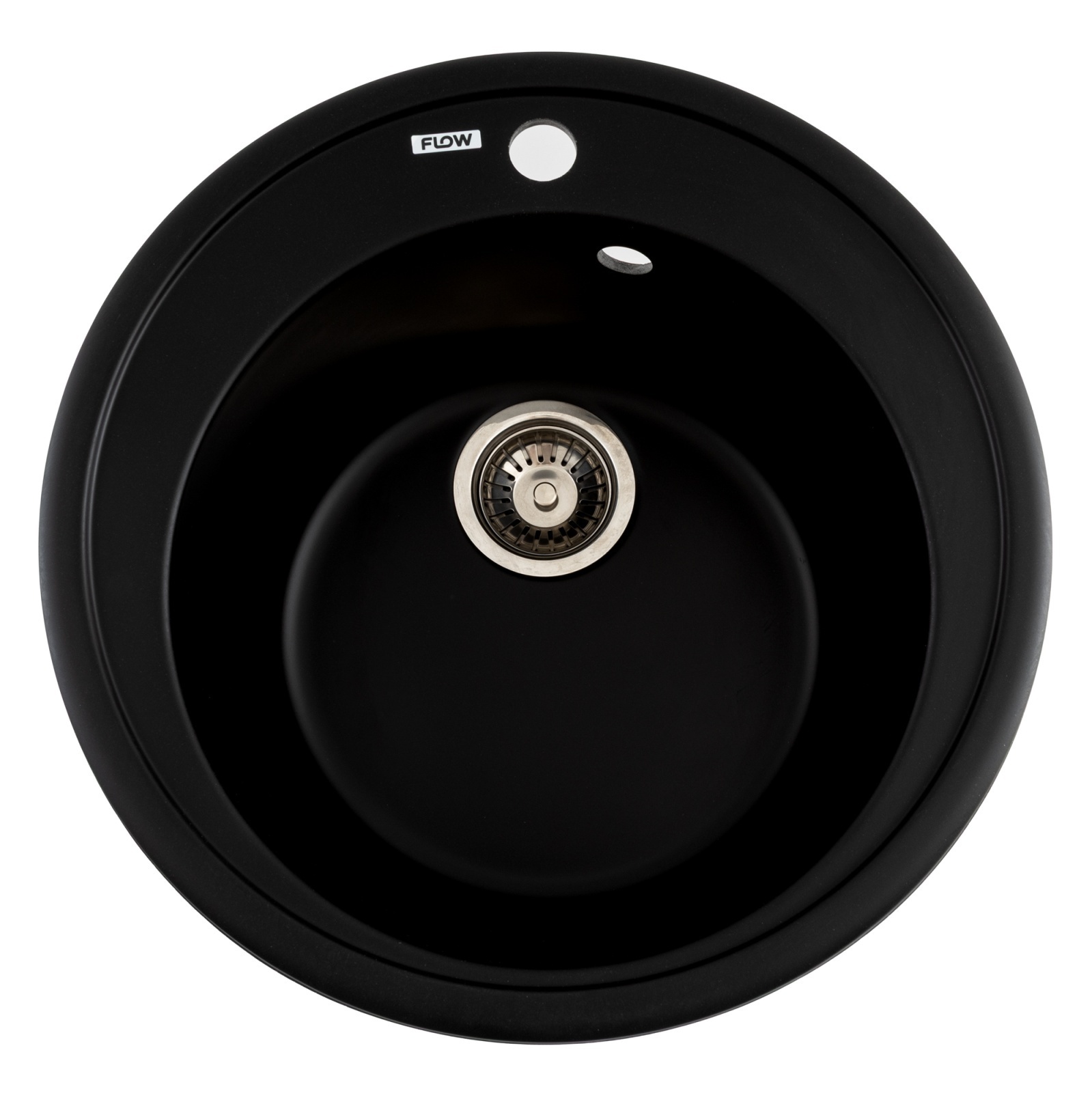 FCB-510SBA/1, Chiuveta de bucatarie din granit cu cuva rotunda, seria SUN, Black/Anthracite, 510×200 mm, FLOW – SimpleTools FCB-510SBA/1, Chiuveta de bucatarie din granit cu cuva rotunda, seria SUN, Black/Anthracite, 510x200 mm, FLOW - SimpleTools