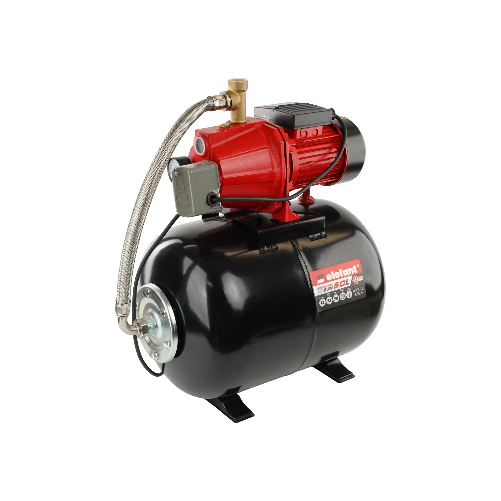 Hidrofor Elefant AUTOJET100S, 850W, rezervor 50L, debit 60 l/min, inaltime refulare 50 m – SimpleTools Hidrofor Elefant AUTOJET100S, 850W, rezervor 50L, debit 60 l/min, inaltime refulare 50 m - SimpleTools