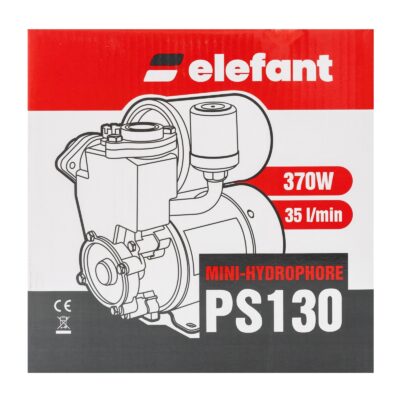 Mini hidrofor Elefant PS130, 370W, debit 40 l/min, inaltime refulare 40 m, turbina bronz - SimpleTools