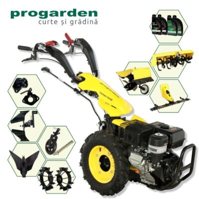 Pachet Campo U16E Motocultor 14CP + BC120M Bara cosire + 3xPlug + FT90 Freza tractata + 2xRoti metalice RM47 + 2xCuple + 4L Ulei
