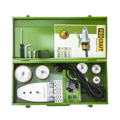 Plita PPR Procraft PL1600, 800 W, bacuri 20 25 32 40 50 63 mm, ciocan de lipit tevi PPR - SimpleTools