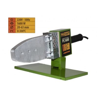 Plita PPR Procraft PL1600, 800 W, bacuri 20 25 32 40 50 63 mm, ciocan de lipit tevi PPR - SimpleTools