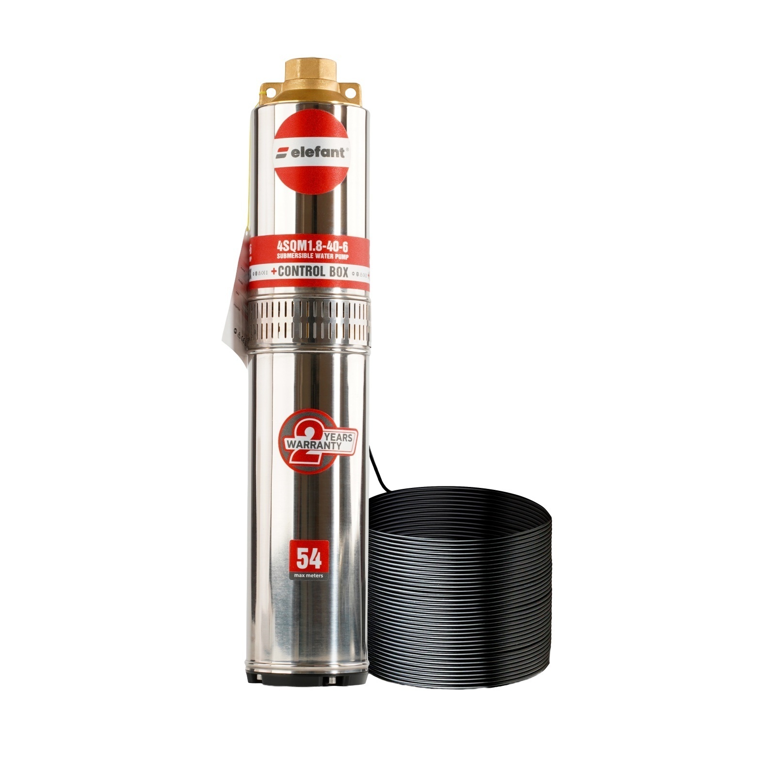 Pompa submersibilă multietajată ELEFANT 4SQM1.8-40-6, 720 W, 6 turbine, 3.6 m³/h, bobinaj cupru – SimpleTools Pompa submersibilă multietajată ELEFANT 4SQM1.8-40-6, 720 W, 6 turbine, 3.6 m³/h, bobinaj cupru - SimpleTools