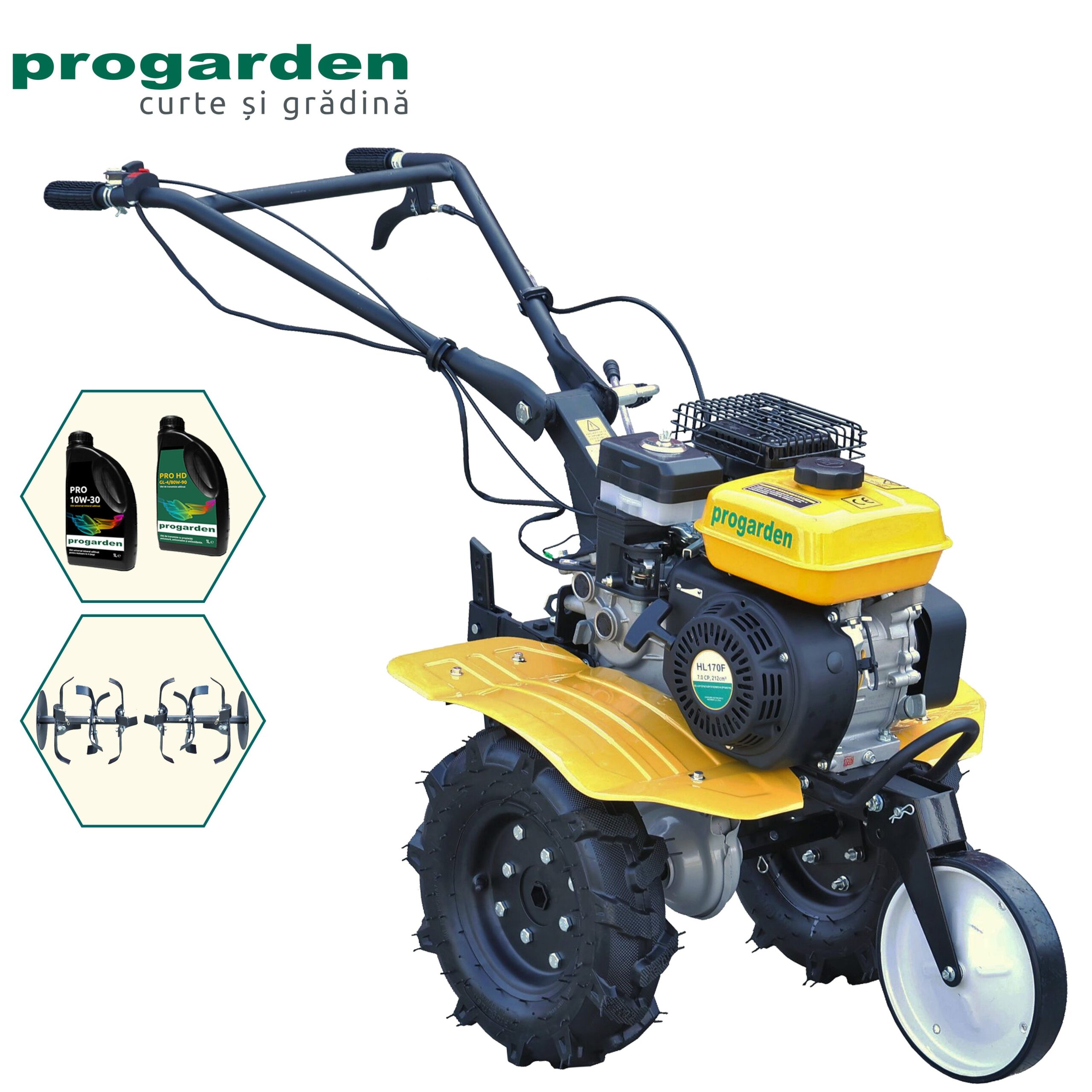 progarden-pachet-campo-703-motocultor-7cp-progarden-2l-ulei ProGARDEN Pachet Campo 703 Motocultor 7CP + 2L Ulei - imagine 1