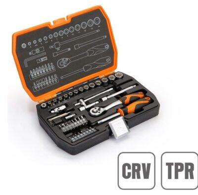 Set capete 1/4" cu clichet 72T, 42buc