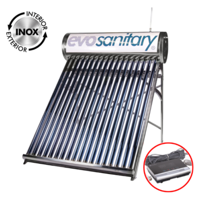 Sistem Panou Solar Nepresurizat cu Controller 1024-58 INOX / Vt[l]: 202; Vr[l]: 150; T[buc]: 18; Dt[mm]: 58; Ltub[mm]: 1800