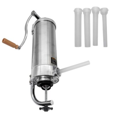 Aparat manual de facut carnati ROTOR RY-2006C, vertical, 3,5 kg, inox alimentar, 4 palnii, fixare pe masa cu clema - imagine 2