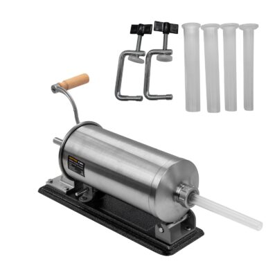 Aparat manual de facut carnati ROTOR RY-2006PA, orizontal, 3,5 kg, inox alimentar, cuva rabatabila, 4 palnii, fixare pe masa cu cleme