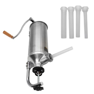 Aparat manual de facut carnati ROTOR RY-2008CB, vertical, 4 kg, inox alimentar, 4 palnii, fixare pe masa cu clema