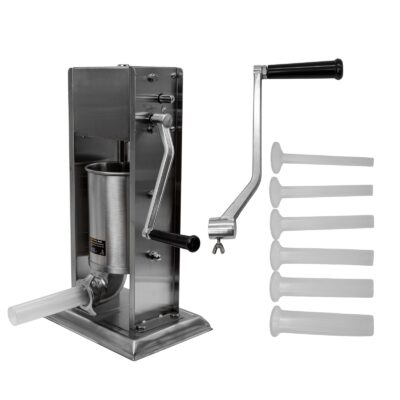 Aparat mecanic de facut carnati ROTOR RML-S3, vertical, 3 L, inox alimentar, cuva basculanta, 6 palnii, actionare prin manivela