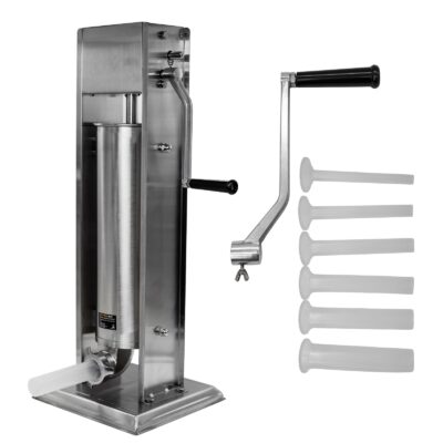 Aparat mecanic de facut carnati ROTOR RML-S7, vertical, 7 L, inox alimentar, cuva basculanta, 6 palnii, actionare prin manivela - imagine 2