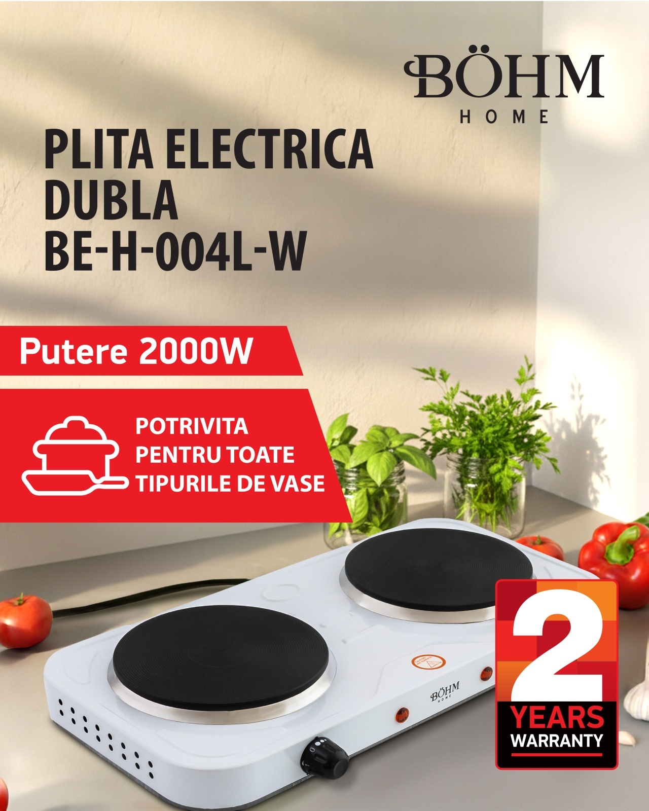 Plită electrică dublă BÖHM BE-H-004L-W Alb – SimpleTools Plită electrică dublă BÖHM BE-H-004L-W Alb - SimpleTools