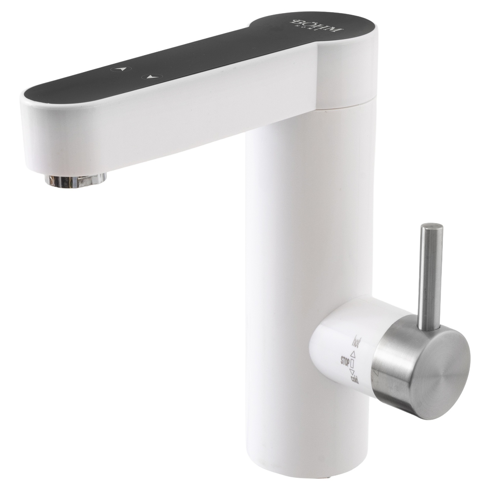 Robinet electric Alb, Compact cu afisaj digital BY-8E-1W BÖHM 3000 W – SimpleTools Robinet electric Alb, Compact cu afisaj digital BY-8E-1W BÖHM 3000 W - SimpleTools